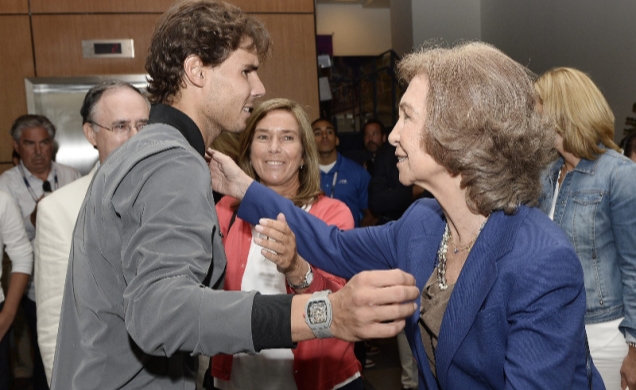 La Reina Doña Sofía saluda a Rafael Nadal tras su triunfo en el US Open